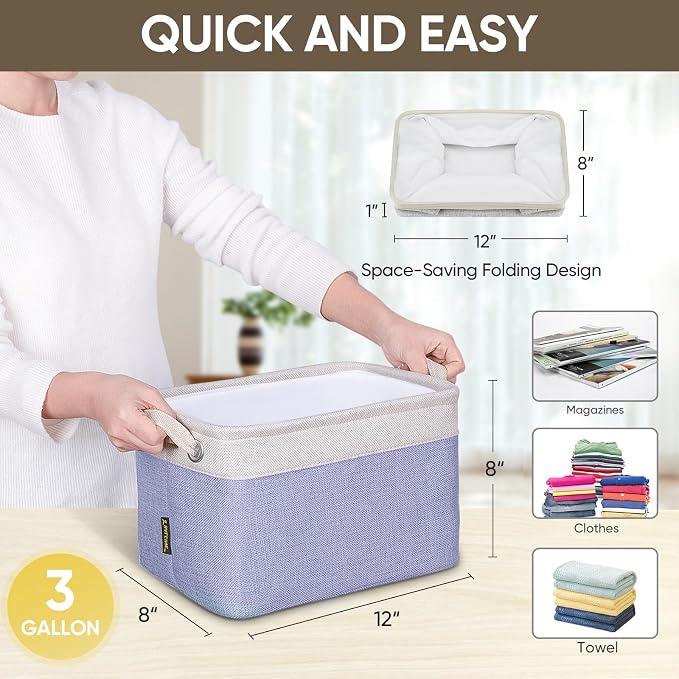 BALEINE 2 Pack Fabric Storage Bins - Image 7