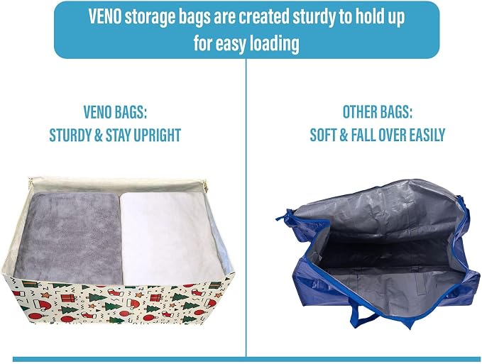 VENO 6 Pack Moving Bags and Large Christmas Decoration Storage Bins - Image 5