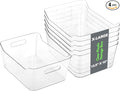 Tiawudi 4 Pack Plastic Storage Bins, Extra Large Pantry Organizer, 13.5" x 10" by Tiawudi