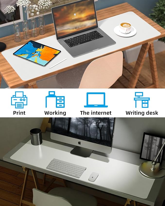 Desk mat Large, Leather Desk Pad Protector, Office Desk Mat, Mouse Pad - Image 6
