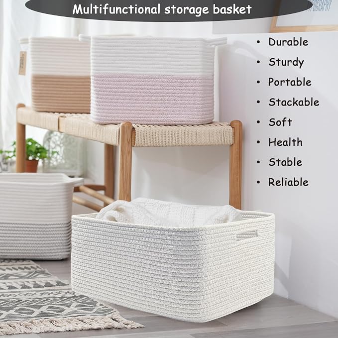 COMFY-HOMI 3 pcs Large Storage Baskets - Image 5