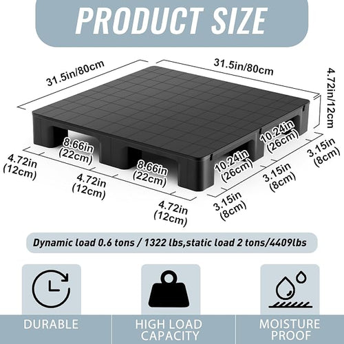 1 Pcs Plastic Pallet for Basement Storage Easy Stack Lightweight Floor Pallet - Image 2