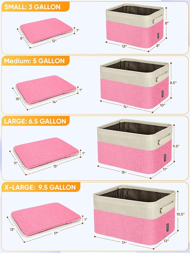 BALEINE 2 Pack Fabric Storage Bins - Image 2