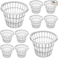 10-Pack Round White Plastic Laundry Basket, Suitable by Unknown