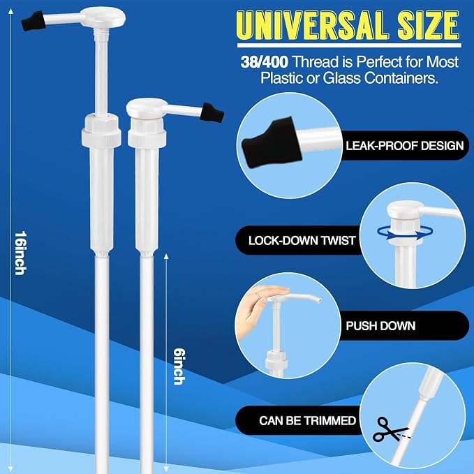 6 Pcs 5 Gallon Pump Dispenser 38-400 1 oz Dispenser Pump - Image 2