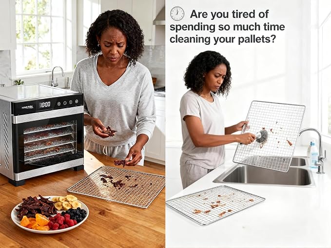 Mesh Silicone Dehydrator Sheets, 15.5x15.5 in 10 Pcs/Sets - Image 3