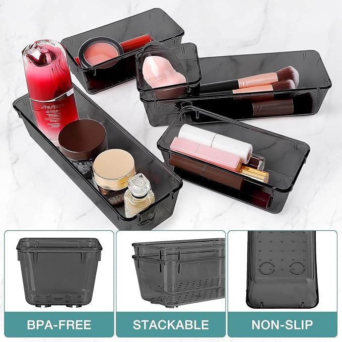 10 PCS Drawer Organizer Set, 4 Varied Size Bathroom and kitchen Drawer cabinet - Image 3