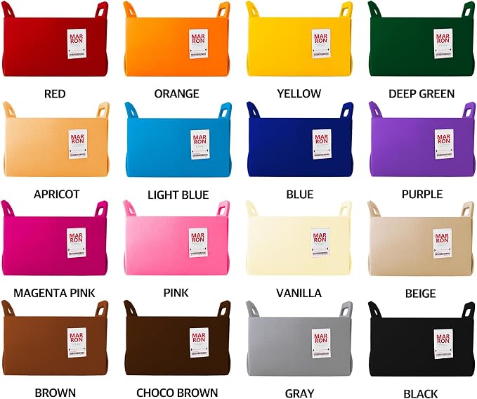 Collapsible Felt BABYPINK Storage Bin Medium 11"x7.1"x7.1" – Foldable Basket - Image 2
