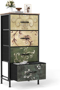 DUMOS Nightstand with 4 Drawers Bedside Table with Removable Fabric Bins Sturdy by DumosLifestyle