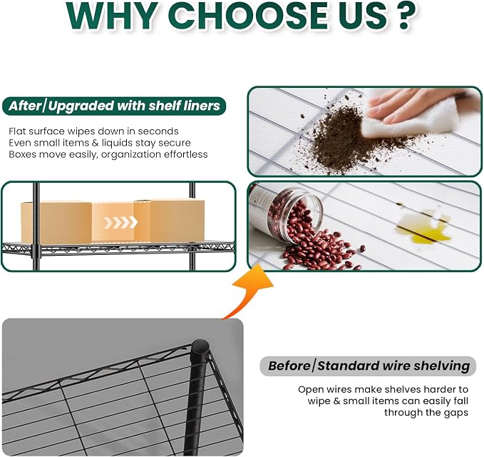 5-Tier Storage Shelves 72" H Wire Shelving - Image 5