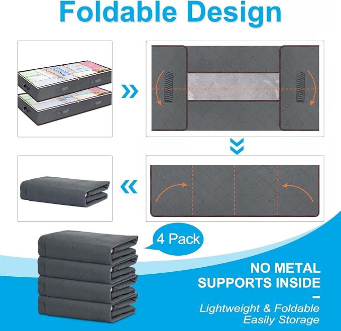 Budding Joy 60L Under Bed Storage Containers, Storage Bins - Image 6