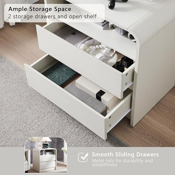 25" Tall Modern Nightstand - Image 4