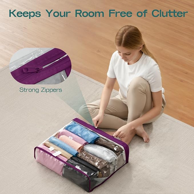 5PACK Clear Zippered Storage Bags - Image 6