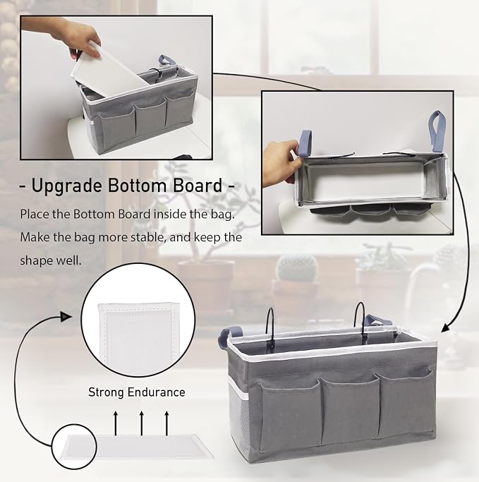 3-Piece Bedside Caddy Storage Organizer - Image 3