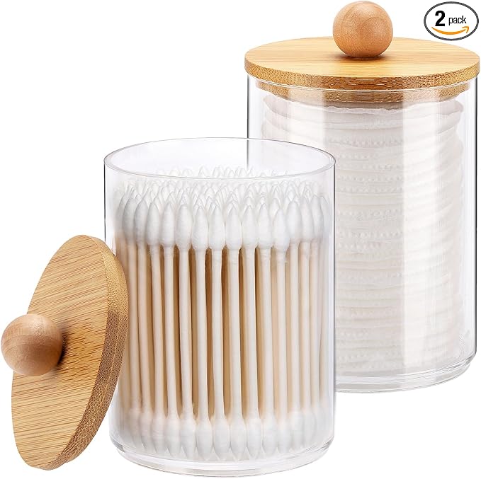 Tbestmax 10-Ounce Qtip Holder Bathroom Jars Canisters by Tbestmax