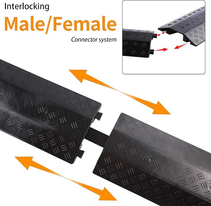 Medium 3 Pack - Floor Cord Cover Cord Protector Drop Over Drop Trak Cable Ramp - Image 6