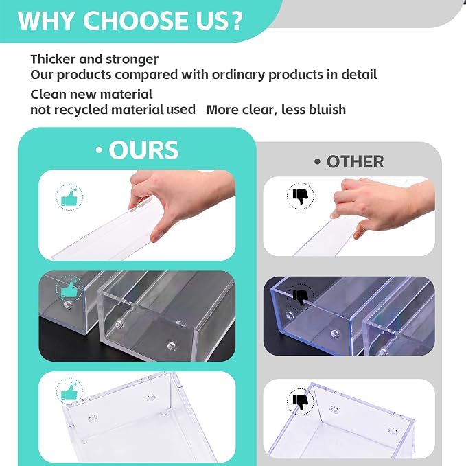 Kingtaily Organizer Rack Stand Holder Large Capacity Acrylic Clear 6 Layers - Image 5