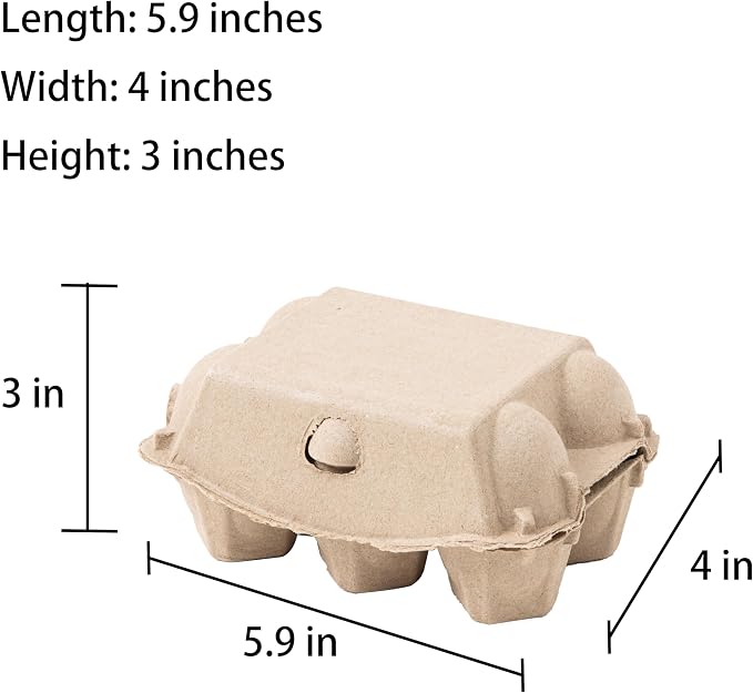 20 Pack Egg Cartons Cheap Bulk, Sturdy Natural Pulp Material Perfect - Image 2