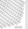 12 Pack 47 Inch Dual Track Upright Wall Shelving System Shelf Bracket Twin Slot by Unknown