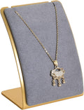 GemeShou Grey Necklace display stand, Velvet Jewelry necklace display holder by GemeShou