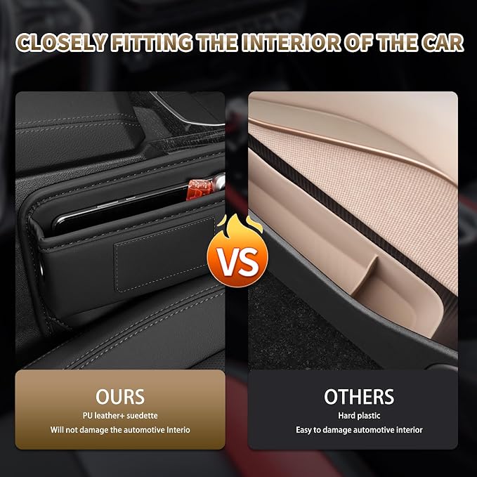 Kwak's 2 Pack Car Seat Gap Filler Organizer - Image 3
