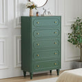 5 Drawer Fluted Dresser for Bedroom, Mid Century Modern Chest of Drawers by ORRD
