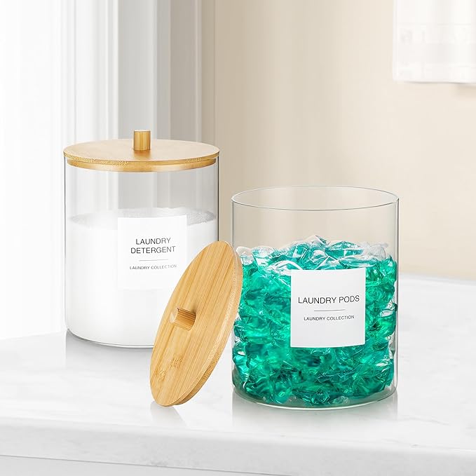 Glass Jars for Laundry Room Organization, Laundry Pods Container - Image 5