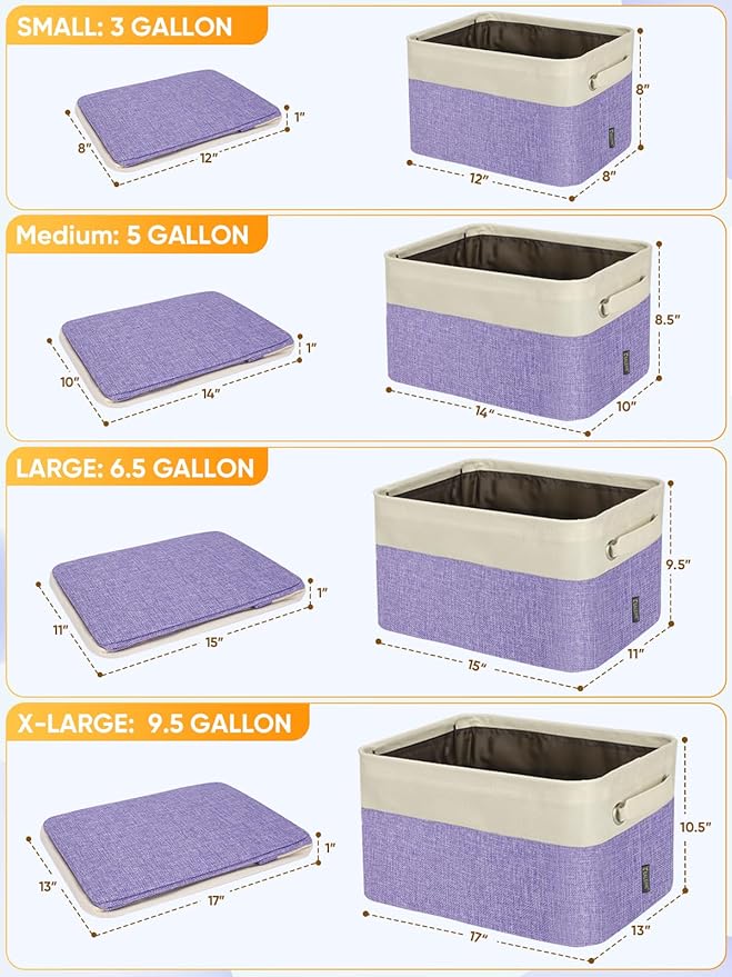 BALEINE 2 Pack Fabric Storage Bins - Image 2