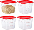 4 Pack Food Storage Containers, 6 Quart by BIEAMA