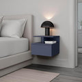 Floating Nightstand, 1 Drawer, Open Shelf, Wall Mounted Design by Unknown