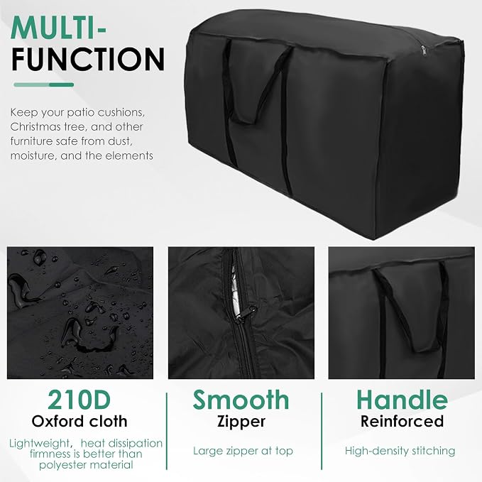 4 Pack Outdoor Cushion Storage Bag Large Storage Bags - Image 3