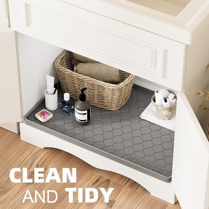 Silicone Under Sink Mat 34" x 19", kitchen Essentials and Gadgets, Shelf liner - Image 4