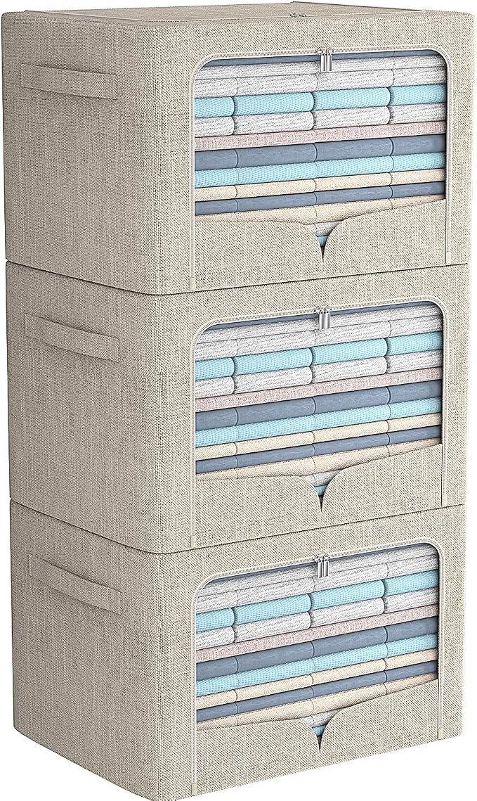 FHSQX 3 Pack Clothes Storage Bins by FHSQX