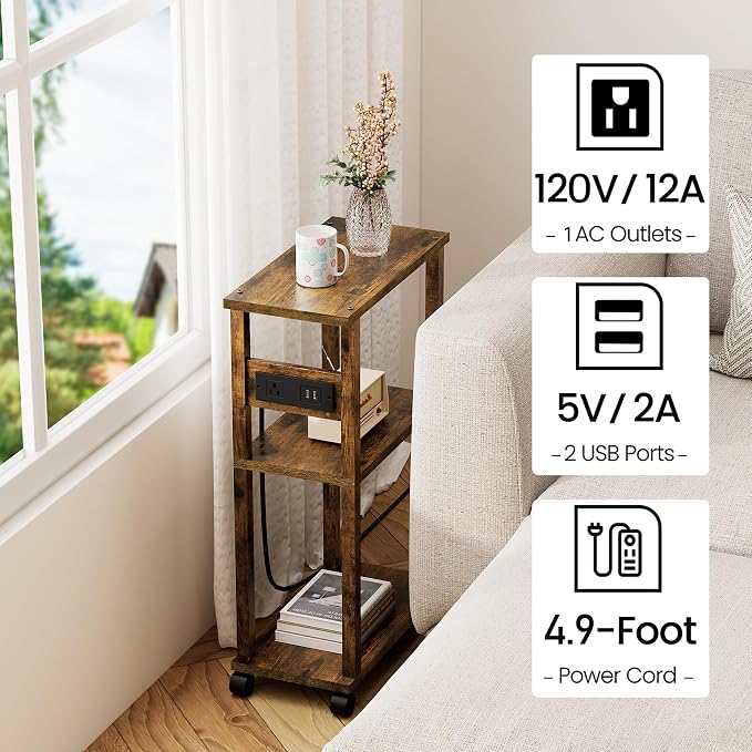 TUTOTAK Small Narrow Side Table - Image 4