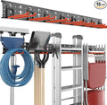 EVERHANGER Garage Tool Storage Organizer Wall Mount, Versatile Garden Tool Rack by EVERHANGER
