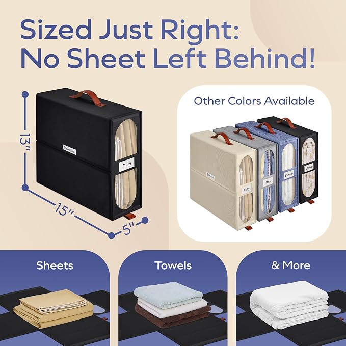 8x Bed Sheet Organizer Storage Boxes - Image 4