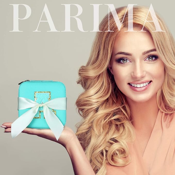 Parima Initial Jewelry Box for Women Girls, Jewelry Travel Case | Chenille - Image 4