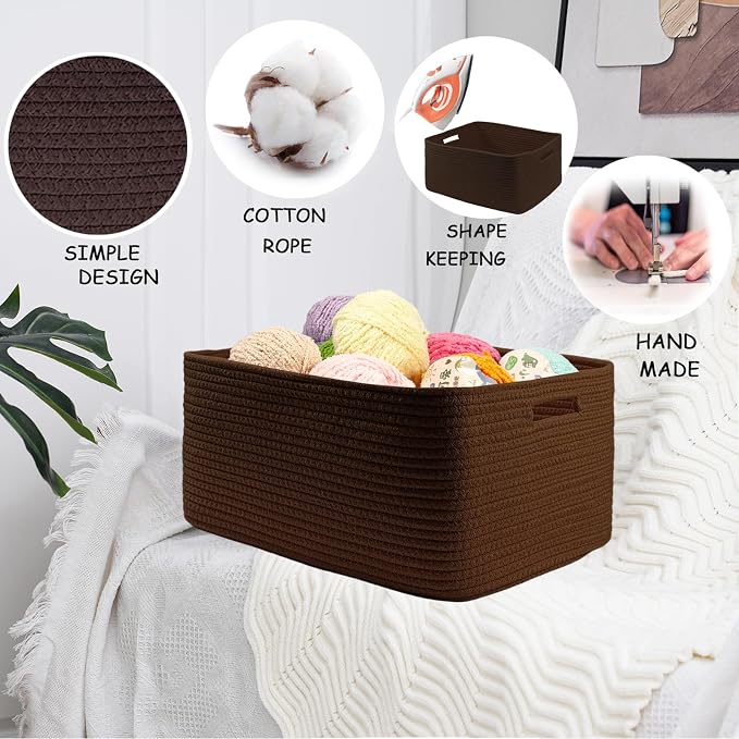 COMFY-HOMI 2 pcs Large Storage Baskets - Image 7