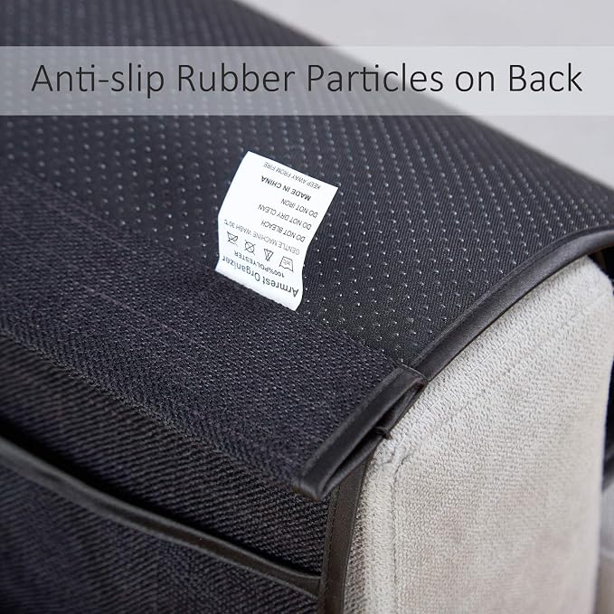 FLYILY Sofa Armrest Organizer Non-Slip Arm Chair Hanging Caddy Remote Control - Image 2