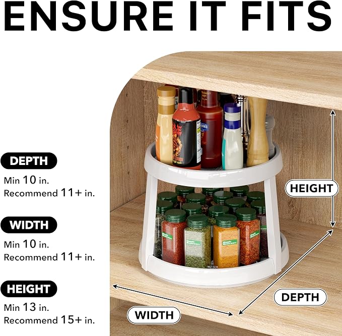 Simple Houseware 2-Tier Lazy Susan Spice Organizer - Image 6