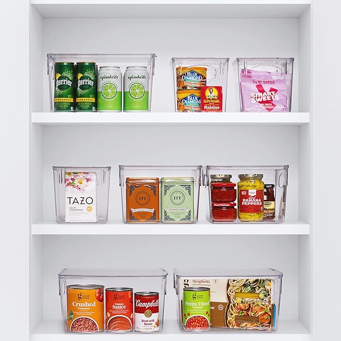 Sorbus Small Clear Plastic Storage Bins - Image 5