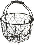 CVHOMEDECO. Round Chicken Wire Egg Basket Fruit Basket by CVHOMEDECO