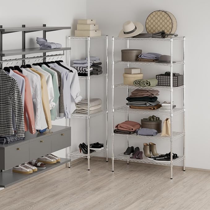 21" Deep x 36" Wide x 74" Height Wire Shelving Kit | 6-Tier | NSF Commercial - Image 7
