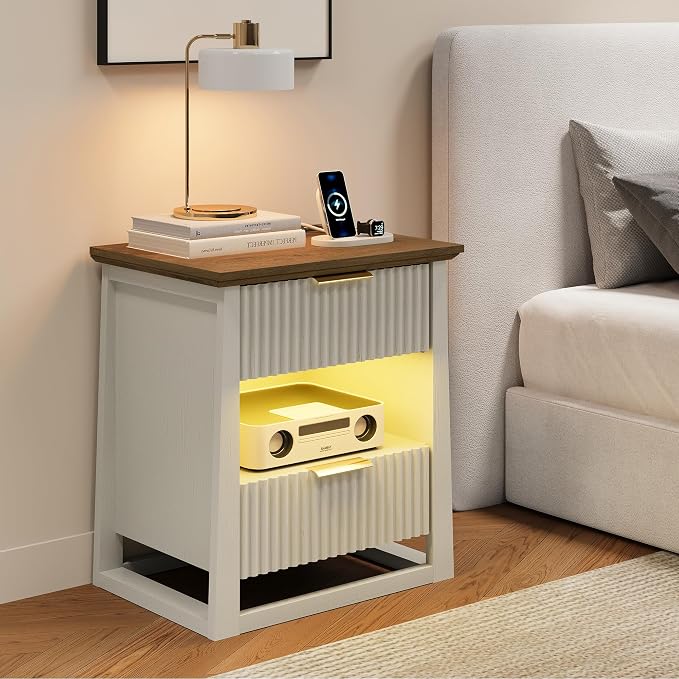 HIFYOBRO Fluted Nightstands - Image 4