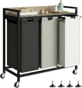 Laundry Hampers with Shelf, Laundry Basket 3 Section, Laundry Sorter with by Herture
