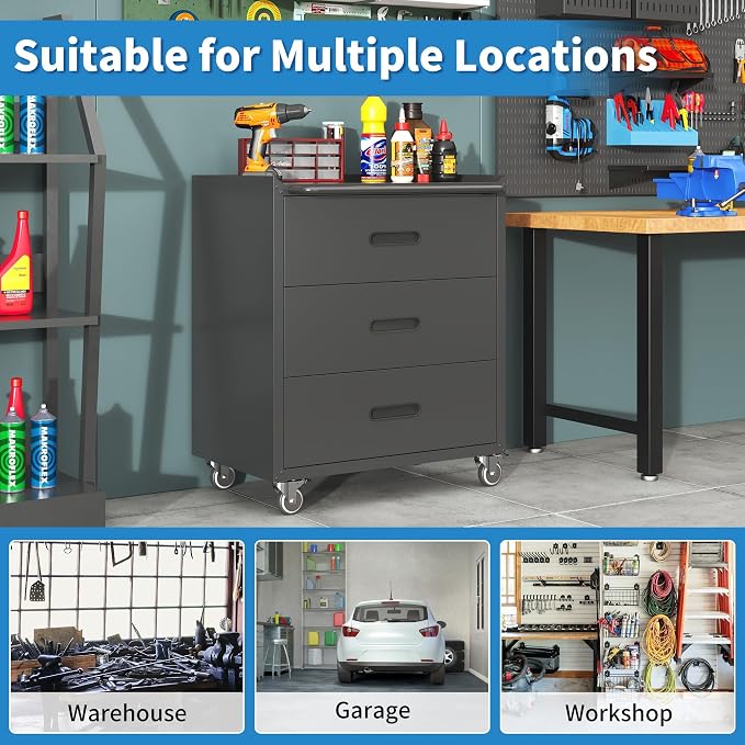 Metal Tool Cabinet, Garage Storage Cabinet System, Wall Cabinet & Locking - Image 7