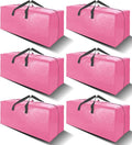 6 Pack Heavy Duty Large Moving Bags W/Backpack Straps by VELVETSURE