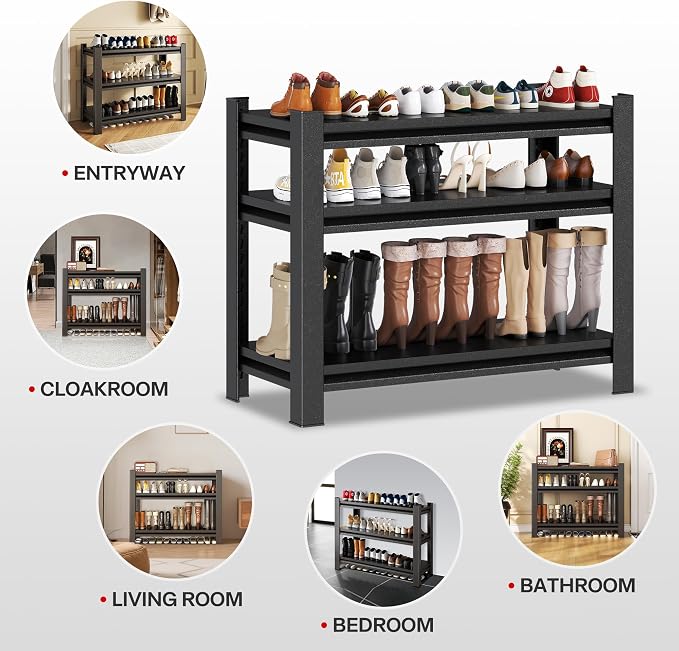 Storage Shelves, Garage Metal Shelving Unit, Adjustable, Double-Layer Column - Image 7