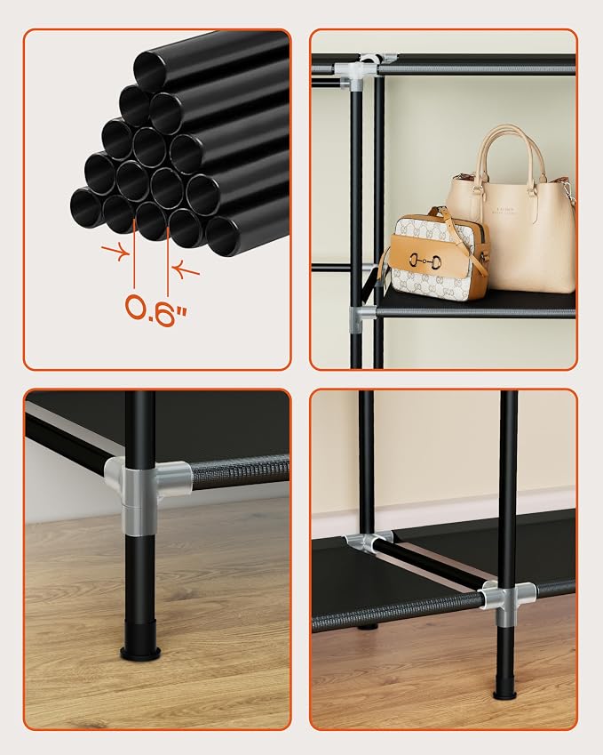 Portable Closet, 51.2 Inch Large Capacity Wardrobe Closet - Image 7