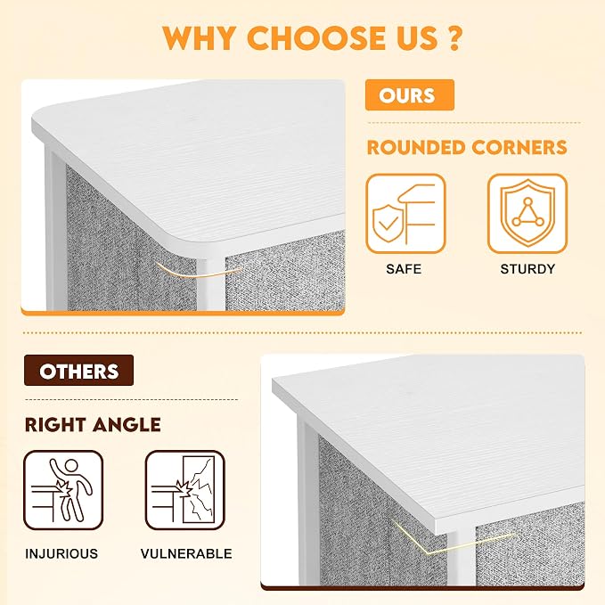 Curved Profile Dresser for Bedroom，5 Fabric Drawer Dresser - Image 4